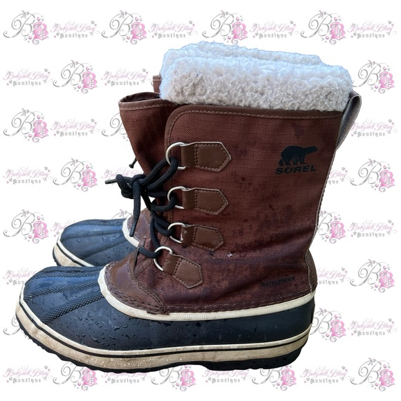 New SOREL 1964 Pac T Size 10 Hickory Brown Winter Snow Menβs Boots warm black - Picture 2 of 8